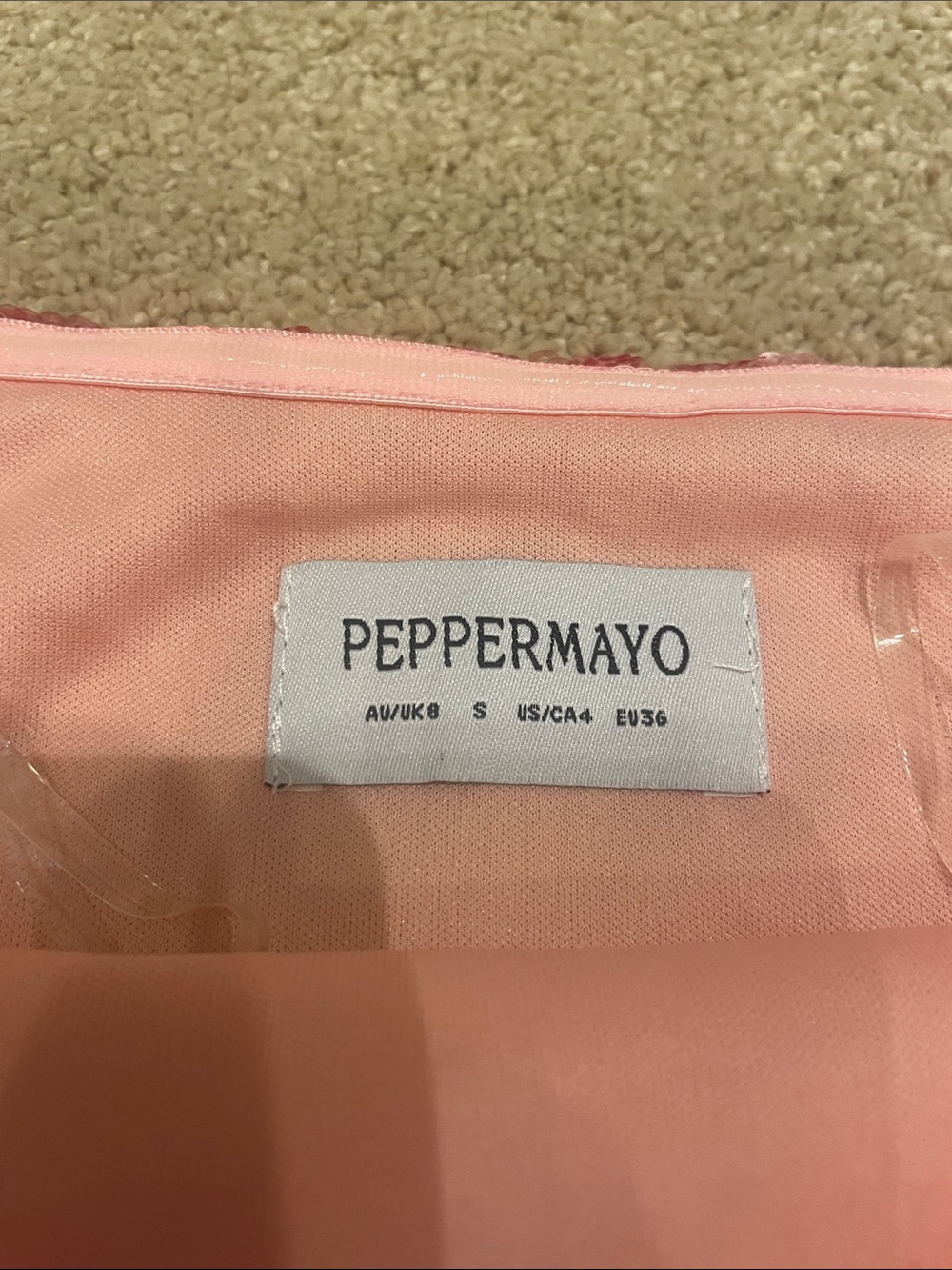 Peppermayo pink sequin short homecoming dress, size S - Picture 2 of 7